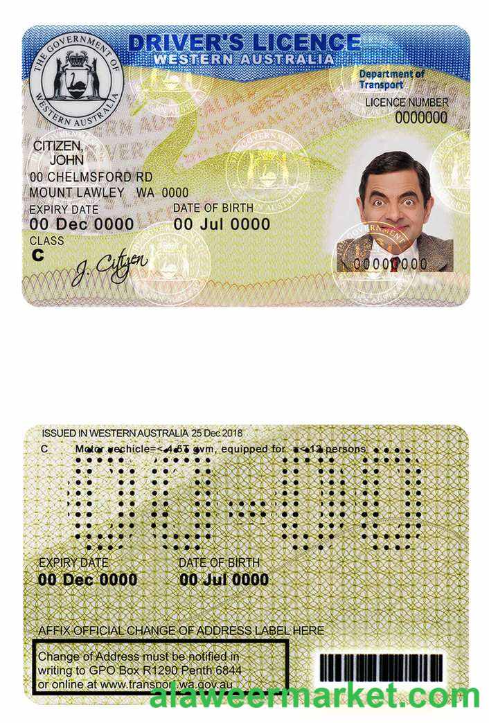 Western Australia driver license